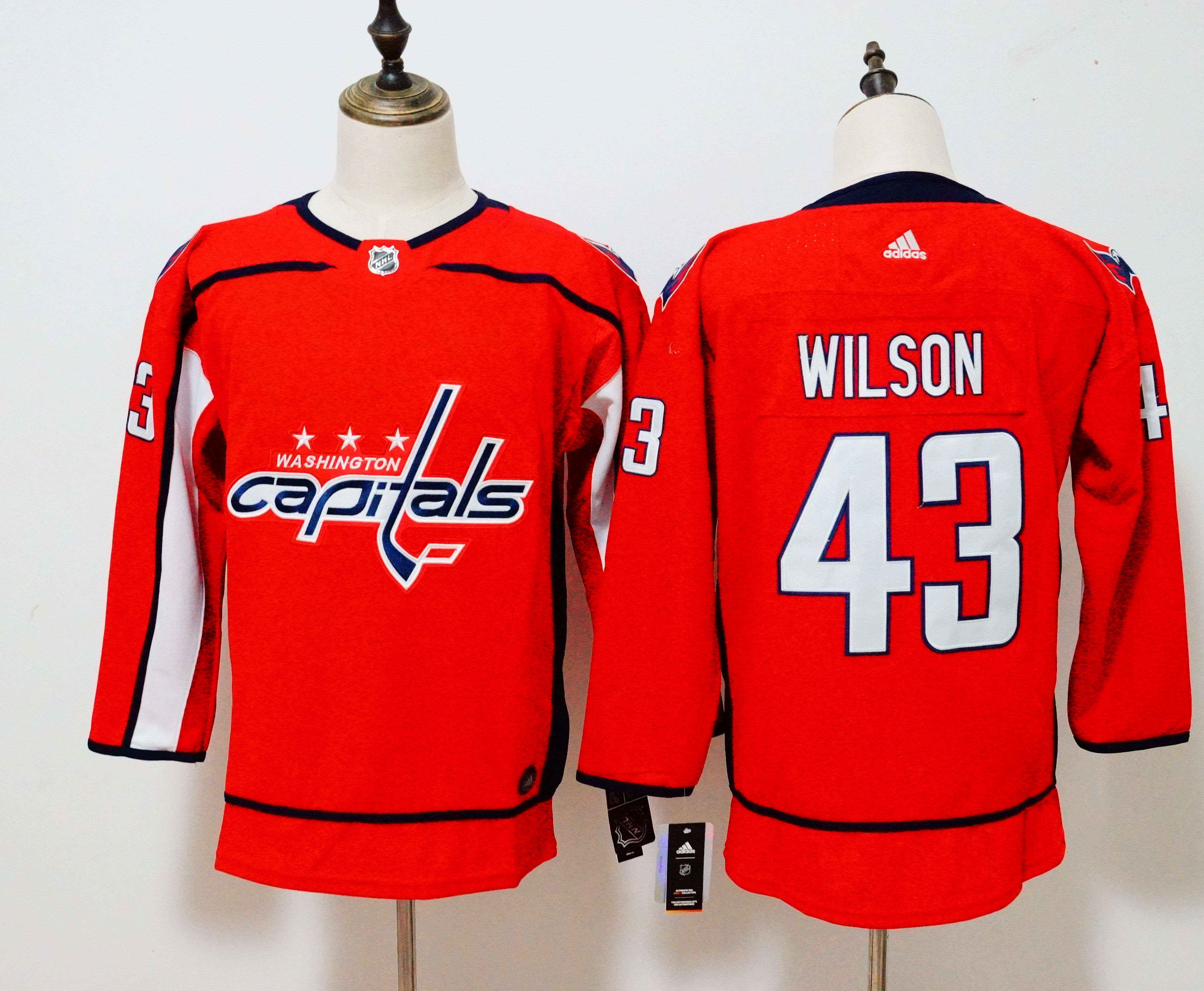 Women Washington Capitals #43 Wilson red Hockey Stitched Adidas NHL Jerseys->toronto maple leafs->NHL Jersey